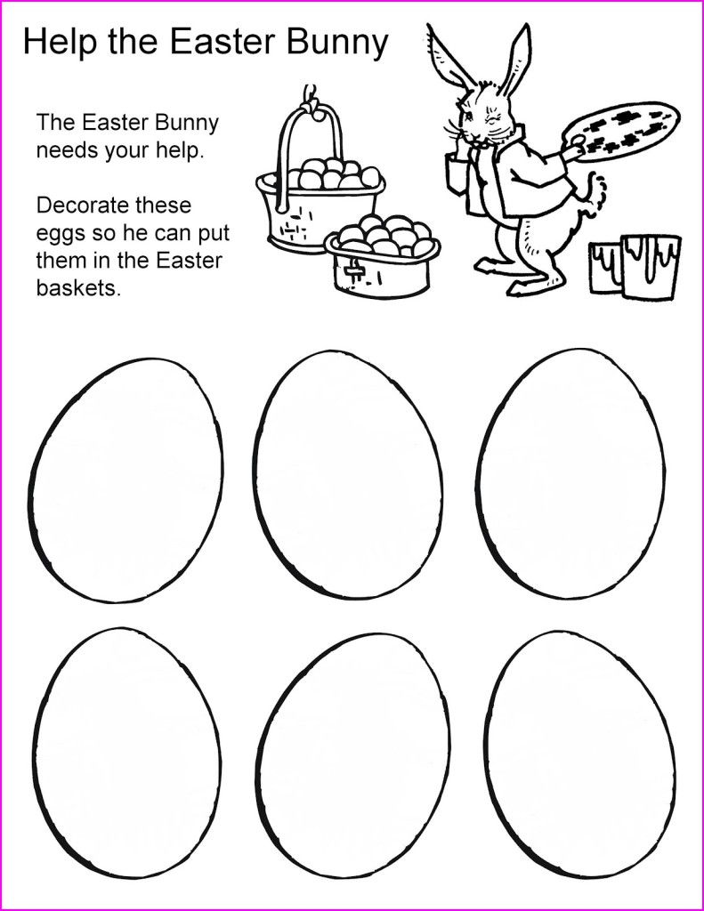 Free Easter Printable Worksheets For Preschoolers
